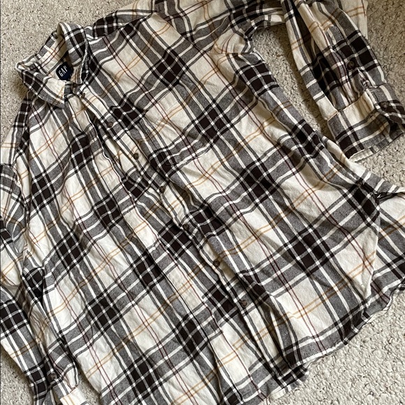 GAP Plaid Fall Flannel Button Down Shirt - Picture 6 of 8